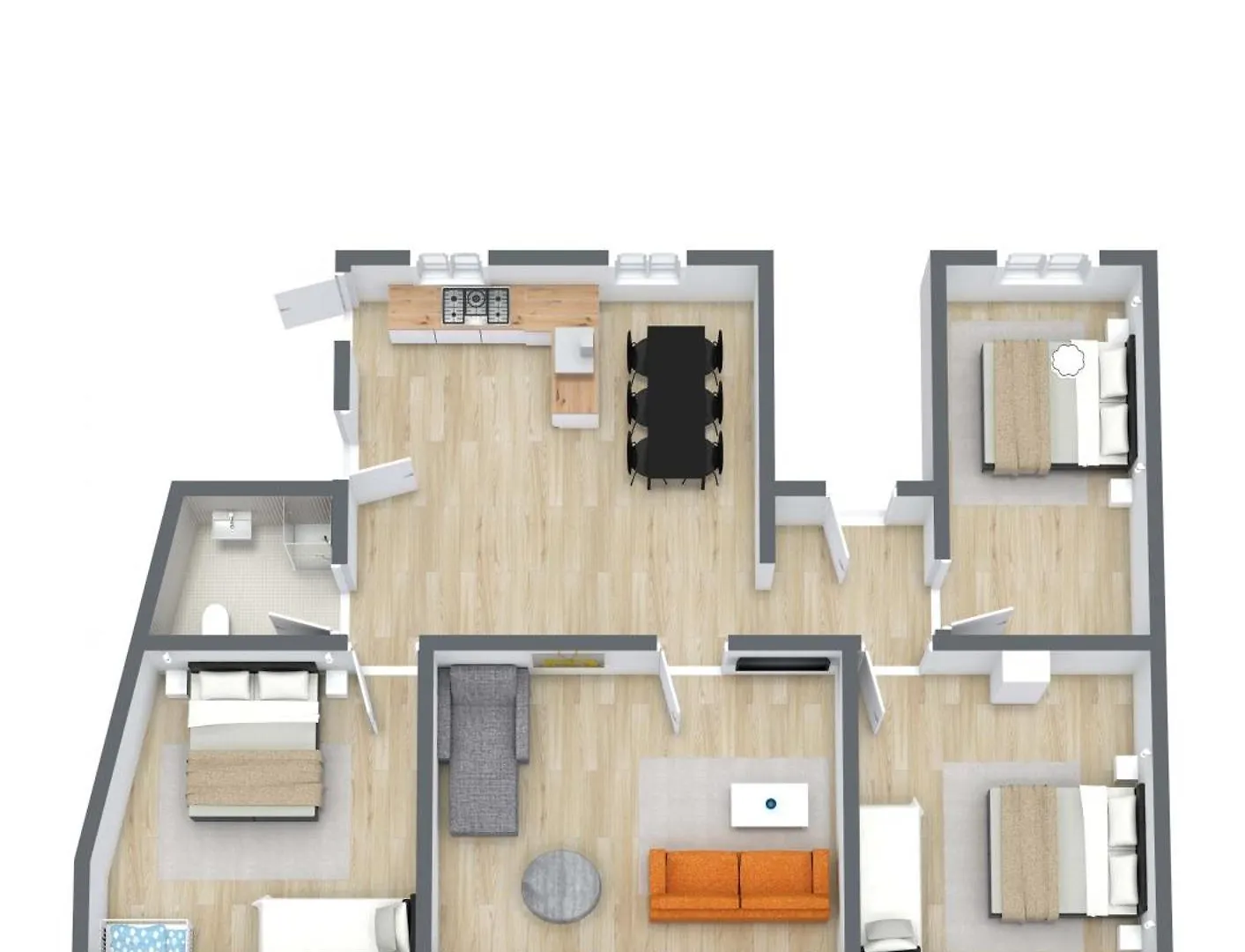 Large Apartment In Central Copenhagen By Tivoli Gardens Danimarka